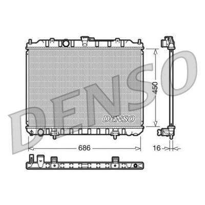 Bilde av DENSO DRM46004 Radiator Aluminium 450 686 16 NISSAN: X Trail