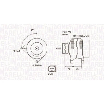 Bilde av Dynamo, bmw 3 cabriolet [e46], coupé 5 [e60], touring [e61], 7 [e65, e66, e67], x3 [e83], z4 roadster [e85], 12317519721, 123