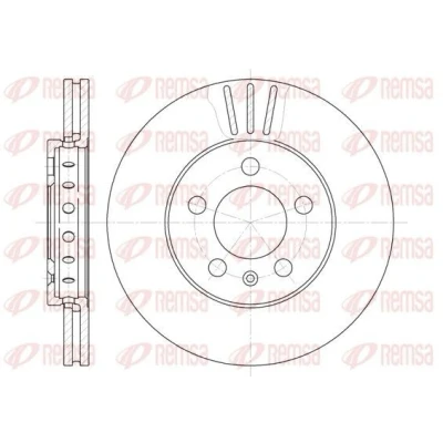 Bilde av REMSA 6545.10 Bremseskiver framaksel 256, 256 22 5 ventilert VOLKSWAGEN: Golf 5, 4, Polo V Hatchback, SKODA: Yeti, Octavia 1 Combi, Fabia 2