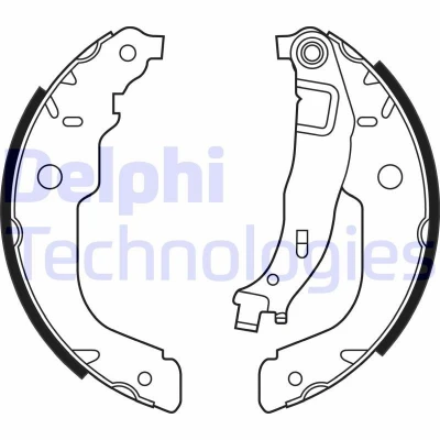 Bilde av DELPHI LS2000 Bremsesko 229 42 BMW: 3 Sedan, PEUGEOT: 208 I Hatchback, 207 CITROËN: C3 III