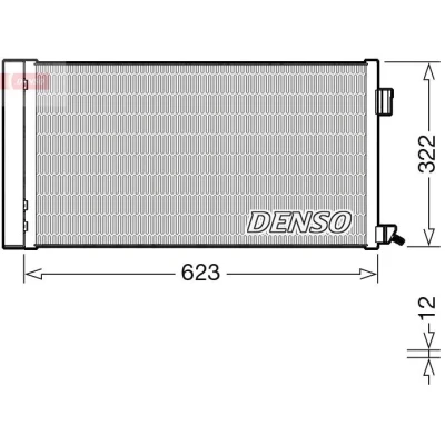 Bilde av DENSO DCN11010 Kondensator med tørker R 134a
