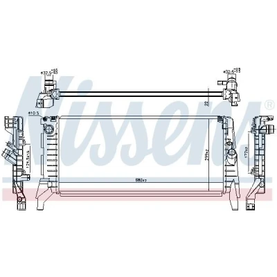 Bilde av NISSENS 606391 Radiator Aluminium 680 299 22 Kjøleribber loddet BMW: 2 Active Tourer