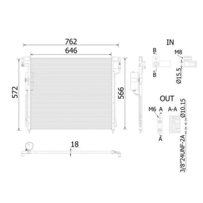 Bilde av MAHLE ORIGINAL AC 138 000S Kondensator med tørker 646 NISSAN: NP300 Navara Pick up