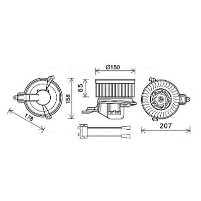 Bilde av PRASCO CN8511 Elektromotor, innendørsvifte