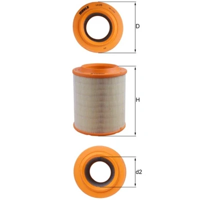 Bilde av MAHLE ORIGINAL LX 1275 Luftfilter 184,5 152,0 Filterinnsats AUDI: A8 D3