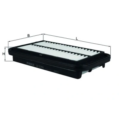 Bilde av MAHLE ORIGINAL LX 3751 Luftfilter 38,5 142 244,0 Filterinnsats SUZUKI: Alto VII