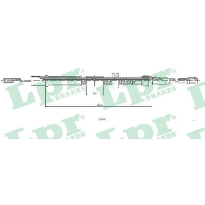 Bilde av LPR C0455B Bremsekabel 1170/910 Skivebrems MERCEDES BENZ: Vito Minibuss