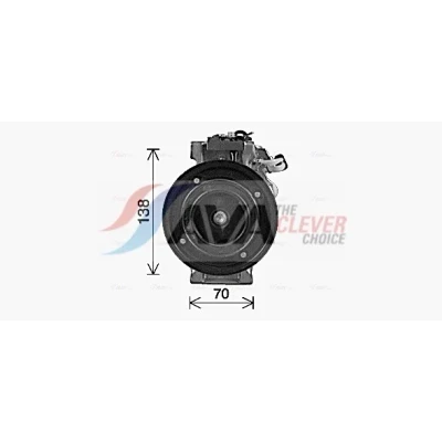 Bilde av PRASCO MSAK737 Kompressor 6SAS14C 12 PAG 46 YF R 1234yf, 134a med magnetkobling MERCEDES BENZ: GLA