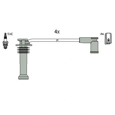 Bilde av HITACHI 134988 Pluggledninger FORD: Fusion Stasjonsvogn, Focus 2, 2 Kombi