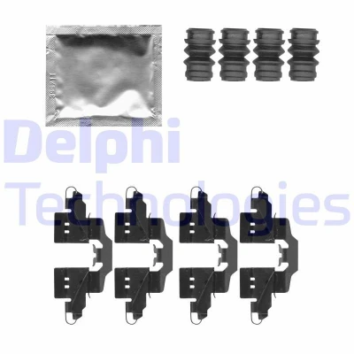 Bilde av DELPHI LX0550 Tibehørsett, skivebremse belegg TOYOTA: Auris Hatchback, Urban Cruiser, Prius PHV SUZUKI: SWIFT 4, Vitara IV SUV