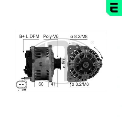 Bilde av ERA 210568A Dynamo 14V 90A SKODA: Fabia 2, 1 Combi, I Hatchback, VOLKSWAGEN: Polo IV Hatchback