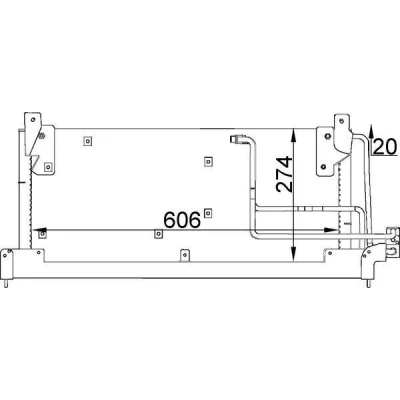 Bilde av MAHLE ORIGINAL AC 223 000S Kondensator uten tørker, med tetningsring 10 7,65 606
