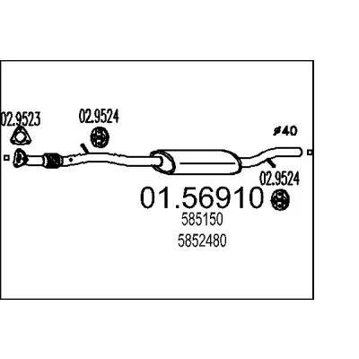 Bilde av Midtre eksospotte MTS 01.56910