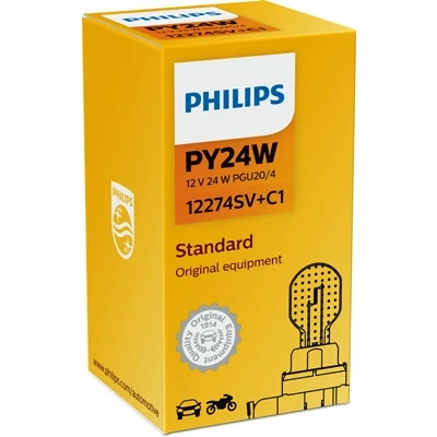 Bilde av Pære PHILIPS SilverVision PY24W PG20/4, Foran, passer mange bilmodeller