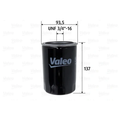 Bilde av VALEO 586101 Oljefilter UNF 3/4&quot; 16 Påskruingsfilter NISSAN: Patrol GR 4 SUV, Pick Up, TERRANO 2