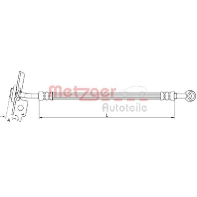 Bilde av METZGER 4111055 Bremseslange 320 HYUNDAI: SANTA FE 2