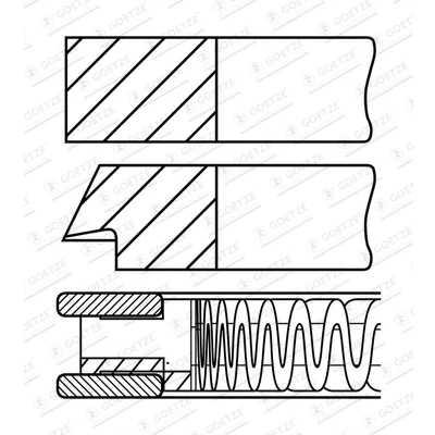 Bilde av GOETZE ENGINE 08 448800 00 Stempelringsett 71,5