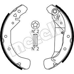 Bilde av Bremsesko sett, Bakaksel, chevrolet,opel,vauxhall, 1605062, 1605064, 1605262, 1605358, 1605920, 1605969, 90512792, 91158369, 93158369, 9