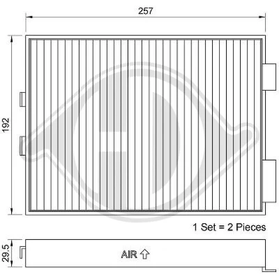 Bilde av DIEDERICHS DCI0037S Kupéfilter pollenfilter 275 202 35 Climate BMW: 5 Touring, Sedan