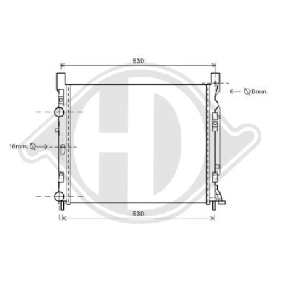 Bilde av DIEDERICHS DCM2959 Radiator Aluminium 560 420 26 Climate