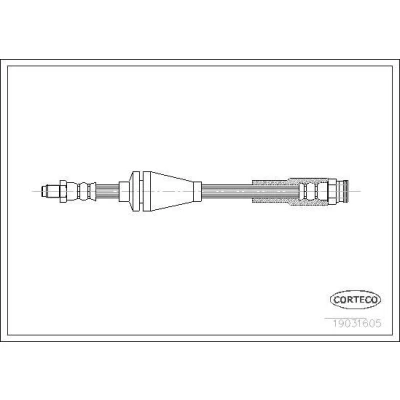 Bilde av CORTECO 19031605 Bremseslange framaksel 440 M10X1 FIAT: Panda II Hatchback