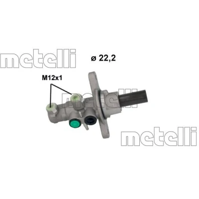 Bilde av METELLI 05 1201 Hovedsylinder 22,20 Aluminium