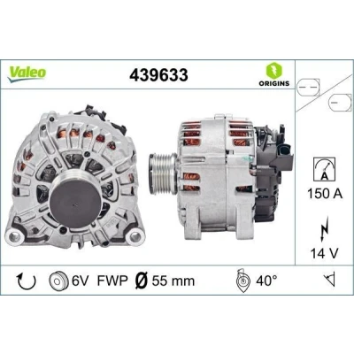 Bilde av VALEO 439633 Dynamo 14V 150A FORD: FIESTA 6