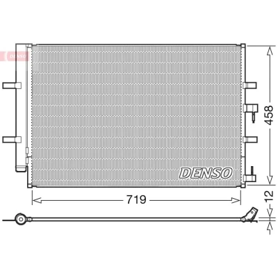 Bilde av DENSO DCN10036 Kondensator med tørker 687x471.6x12 R 134a 687 FORD: Transit Custom V362 Van