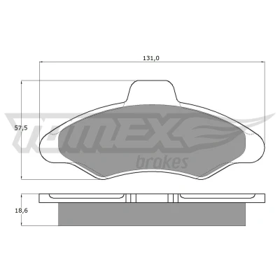 Bilde av TOMEX brakes TX 10 82 Bremseklosser framaksel FORD: Escort 5, 6, 6 Cabrio