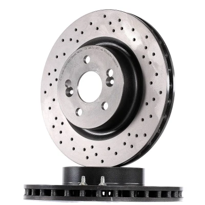 Bilde av BREMBO XTRA LINE 09.8904.1X Bremseskiver 312 28 5 perforert / ventilert belagt høy karbon med skruer RENAULT: CLIO 3, MEGANE 2