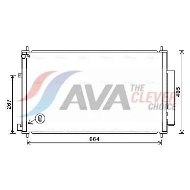 Bilde av AVA COOLING SYSTEMS HD5309D Kondensator med tørker Aluminium 706mm R134a, R1234yf HONDA: CR V 3