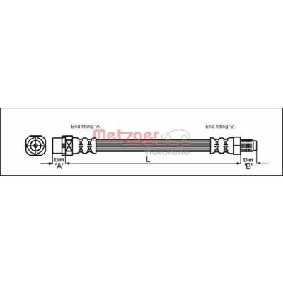 Bilde av METZGER 4110044 Bremseslange 357 M10 x 1 BMW: 7