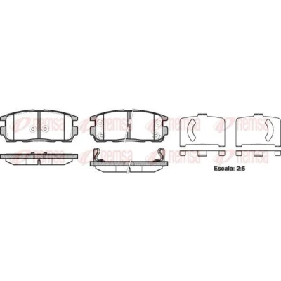 Bilde av REMSA 1260.12 Bremseklosser bakaksel inkl. slitasjevarselkontakt med klistrefolie tilbehør CHEVROLET: Captiva, OPEL: Antara