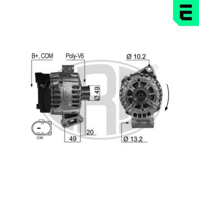 Bilde av ERA 210430A Dynamo 14V 120A FORD: MONDEO 4 Turnier, FOCUS 3