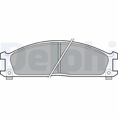 Bilde av DELPHI LP543 Bremseklosser med akustisk slitasjevarsel uten antiskrike blikk tilbehør NISSAN: Navara Pick Up, Bluebird Hatchback