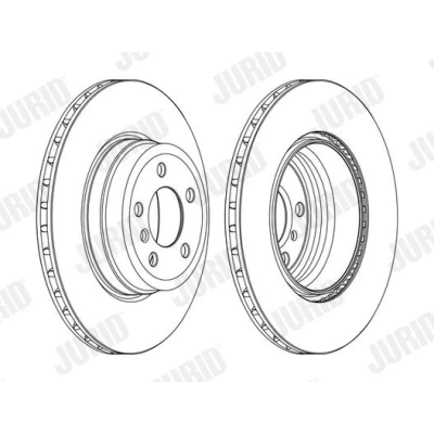 Bilde av JURID 562523JC 1 Bremseskiver 345 24 5 ventilert belagt med skruer BMW: X5, X6