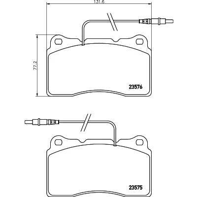 Bilde av HELLA 8DB 355 018 671 Bremseklosser med integrert slitasjevarselkontakt PEUGEOT: 807, 607 Sedan, CITROËN: C8