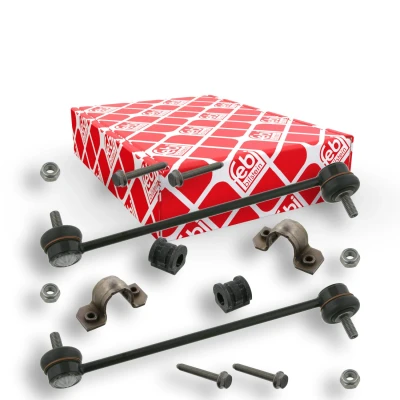 Bilde av FEBI BILSTEIN 37076 Reparasjonssett, stabilisatorlager framaksel med koblestag SKODA: Rapid Spaceback, VOLKSWAGEN: Polo IV Hatchback