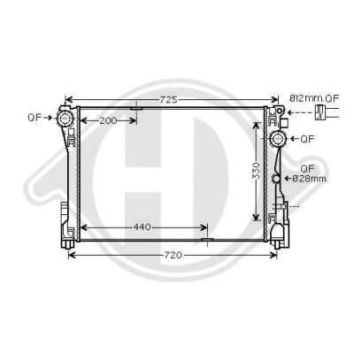 Bilde av DIEDERICHS DCM3882 Radiator Aluminium 640 438 34 Climate MERCEDES BENZ: E Klasse T modell