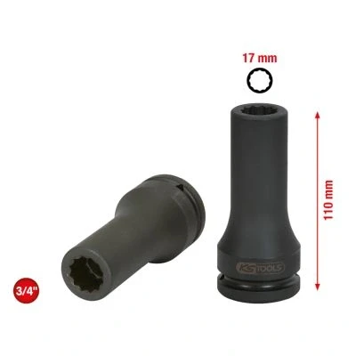 Bilde av KS TOOLS 455.0010 Kraftpipe 110 17,0 20 (3/4&quot;) tolvkant, innvendig polygonhode