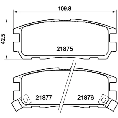 Bilde av HELLA 8DB 355 016 621 Bremseklosser med akustisk slitasjevarsel ISUZU: Trooper 3 SUV, OPEL: Frontera B A Monterey