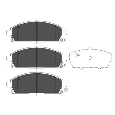 Bilde av KAVO PARTS KBP 6515 Bremseklosser med akustisk slitasjevarsel NISSAN: X Trail, TERRANO 2