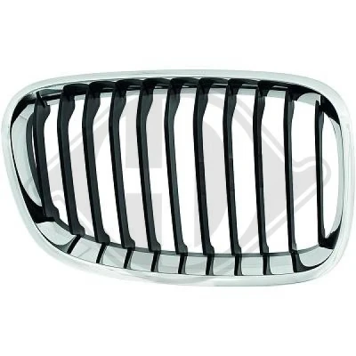 Bilde av DIEDERICHS 1281042 Radiatorgitter høyre krom/sort BMW: 1 Hatchback