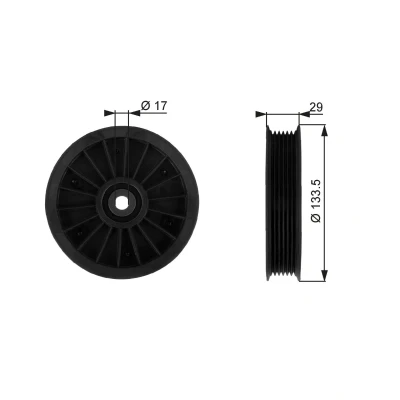 Bilde av GATES FleetRunner Micro V Kit T38034 Styrerulle med riller JEEP: WRANGLER 2