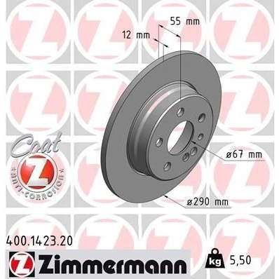 Bilde av Bremseskive ZIMMERMANN 400.1423.20