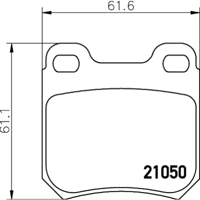 Bilde av HELLA 8DB 355 007 381 Bremseklosser ikke klargjort for slitasjeindikator OPEL: Omega B Caravan, Sedan, A SAAB: 9 3 Hatchback