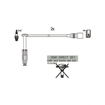 Bilde av HITACHI 134122 Pluggledninger MERCEDES BENZ: C Klasse Sedan, E SLK