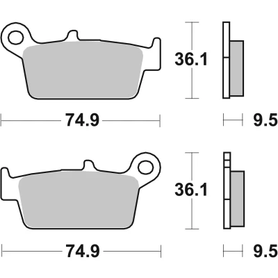 Bilde av BREMBO Off Road, Carbon Ceramic Bremseklosser foran og bak 07HO26TT