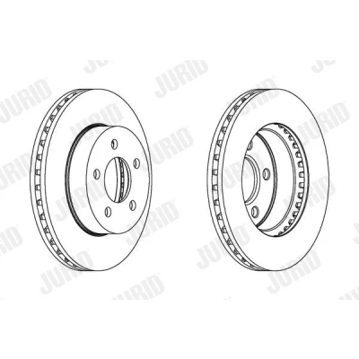 Bilde av JURID 562856JC Bremseskiver 288,1 28 5 114,3 ventilert belagt uten skruer JEEP: Cherokee III