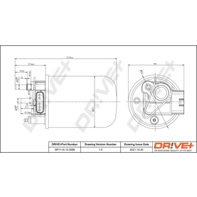 Bilde av Dr!ve+ DP1110.13.0286 Drivstoffilter ledningsfilter 8 NISSAN: Juke